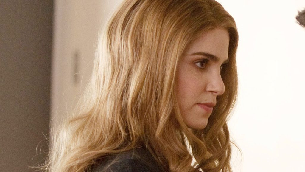 Still image of Nikki Reed as Rosalie Cullen from Breaking Dawn Part 1, emphasizing her elegant and somewhat aloof vampire appearance.