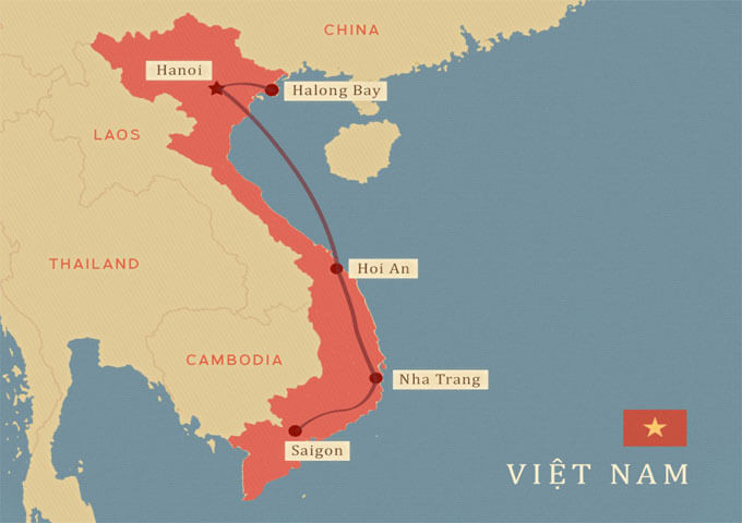 Map of Vietnam highlighting Ho Chi Minh City