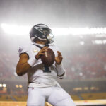Philadelphia Eagles quarterback Jalen Hurts preparing for Super Bowl against Kansas City Chiefs