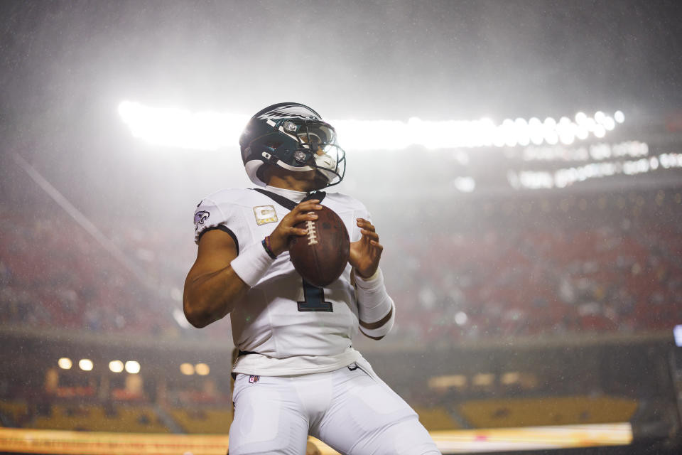 Philadelphia Eagles quarterback Jalen Hurts preparing for Super Bowl against Kansas City Chiefs