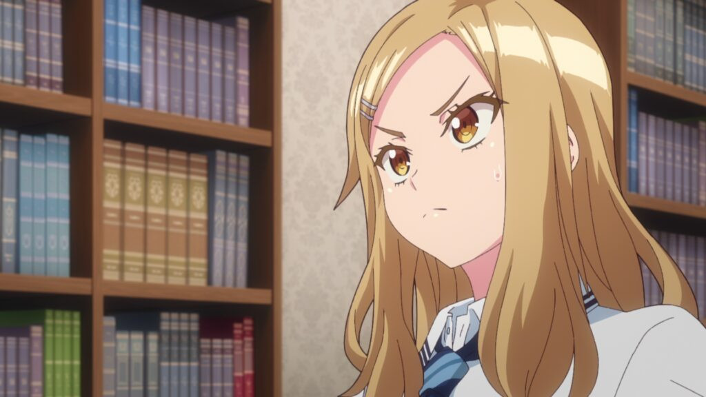 Another character art of Yue Kurumizawa, highlighting her elegant appearance and the weight of her family expectations, from Adam's Sweet Agony.