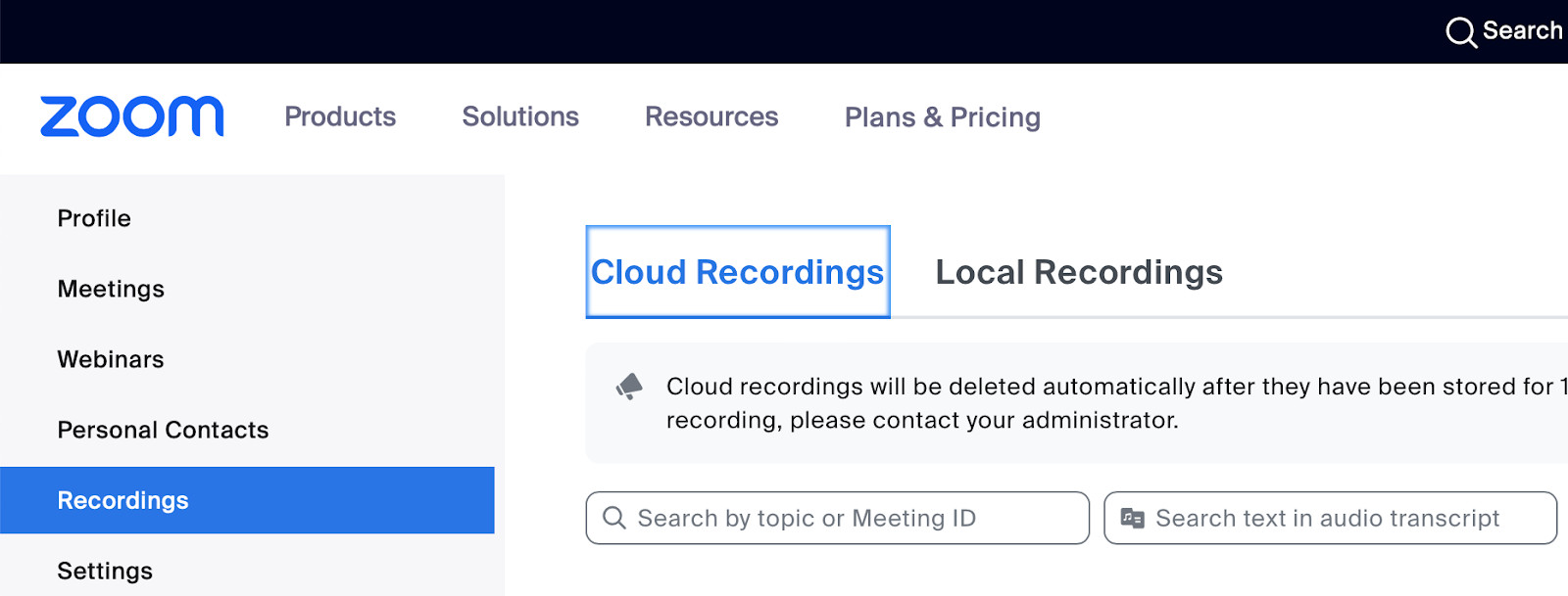 Zoom cloud recordings location