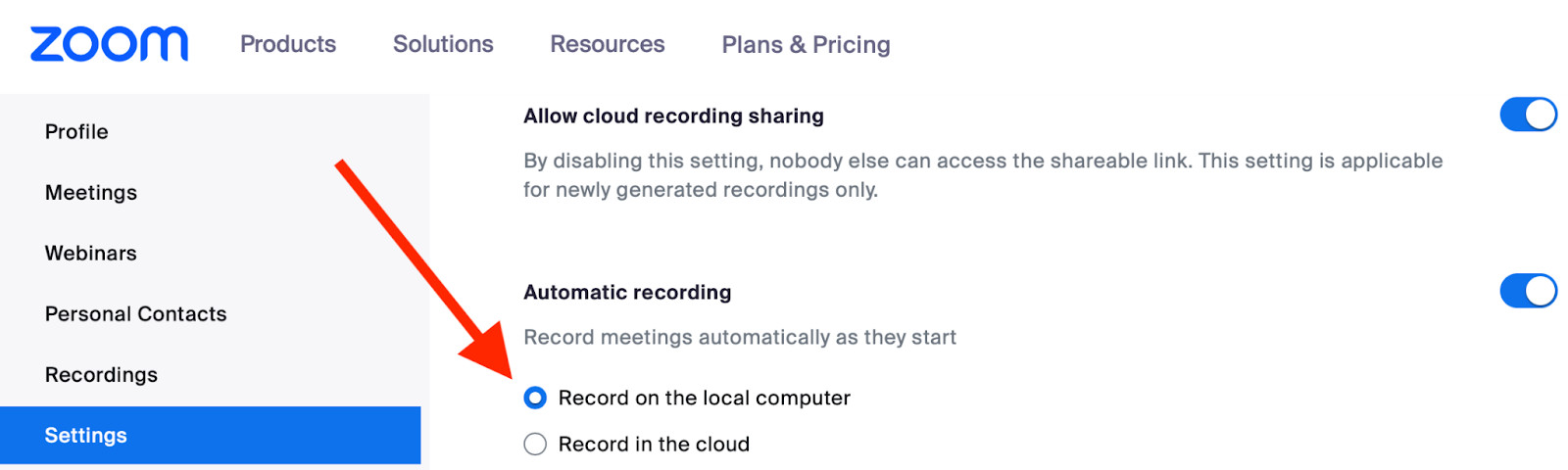 How to setup where your Zoom recordings are stored