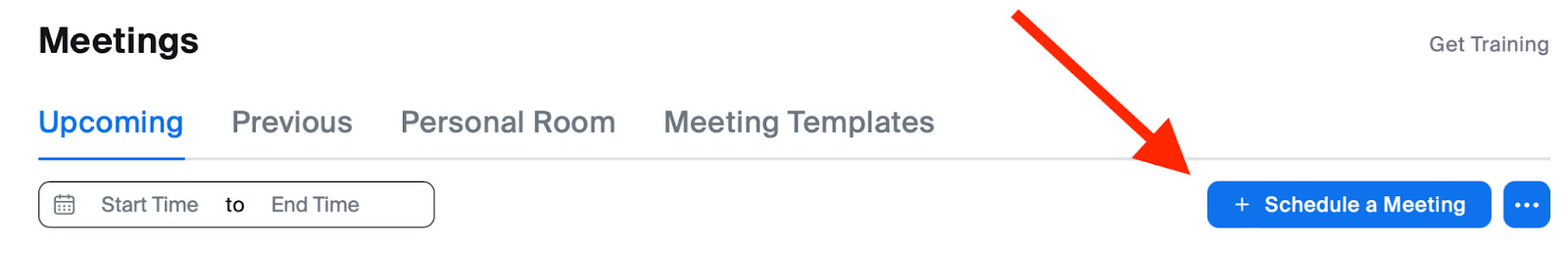 Scheduling a meeting online on Zoom