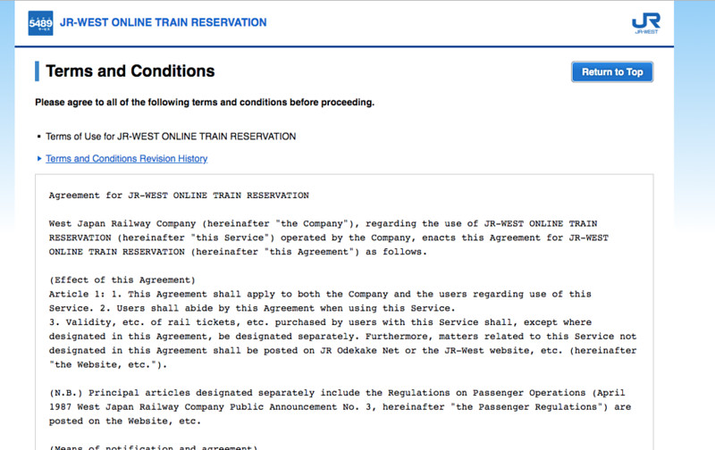 Terms and conditions