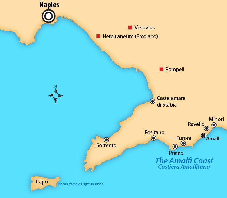 amalfi coast map