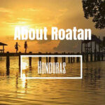 Aerial view of Roatan Honduras showcasing its lush greenery and turquoise waters