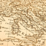 Map depicting Italy and the region of Latium, highlighting the area where Latin originated.