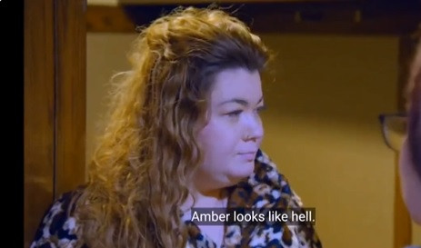 Amber Portwood in her room, feeling unwell