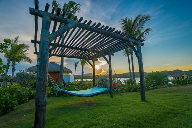 Luxurious overwater cabanas at Amber Cove with ocean views