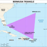 Map of the Bermuda Triangle highlighting its location in the western North Atlantic Ocean