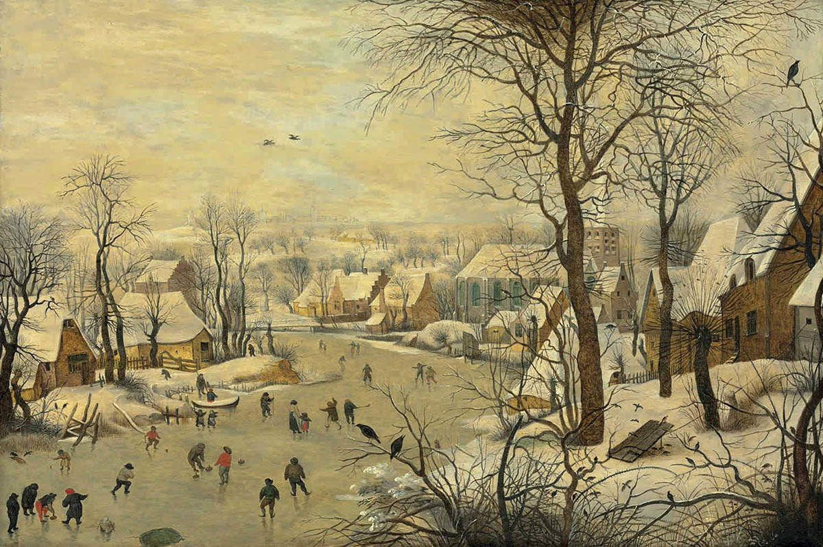 Pieter Breughel II's The Birdtrap, reflecting the spread of Renaissance artistic themes in Northern Europe