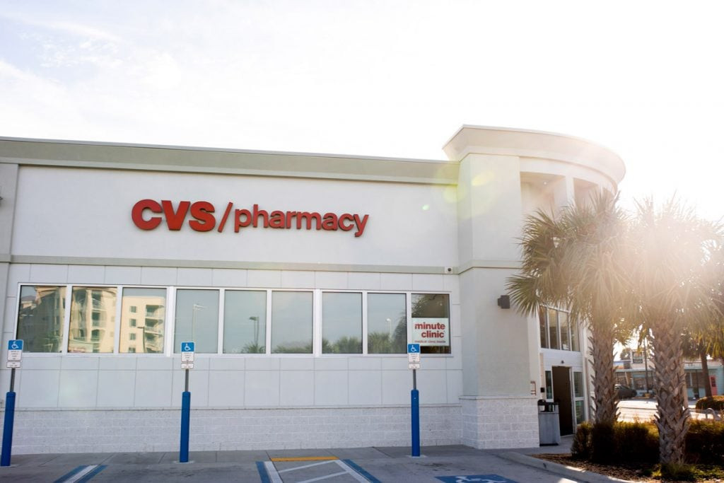 Exterior of a CVS Pharmacy store