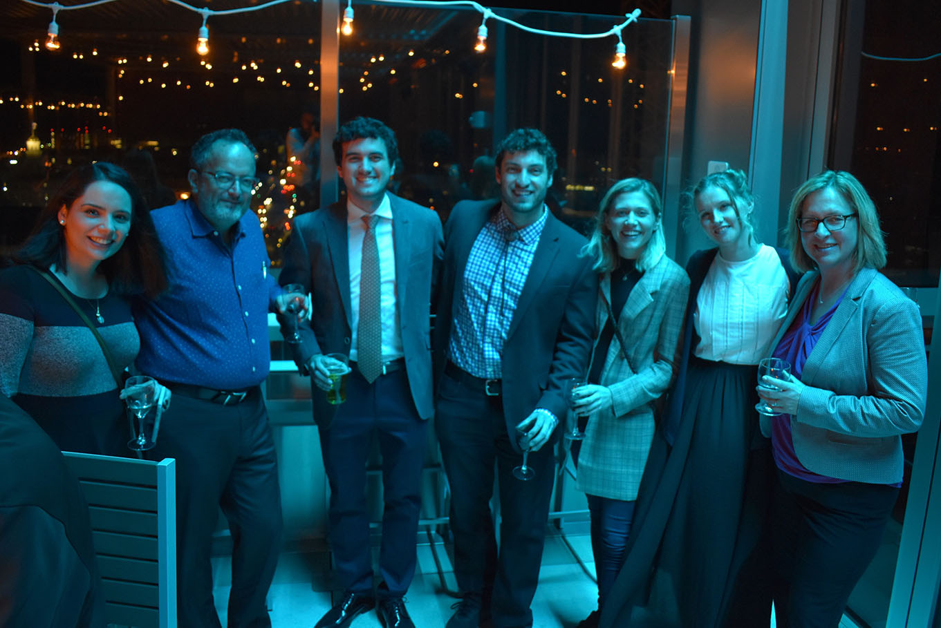 Dr. Welsh with a group of attendees