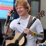 Ed Sheeran performing live on NBC's Today Show in New York City, showcasing the global reach of the British singer-songwriter originally from Halifax, England.