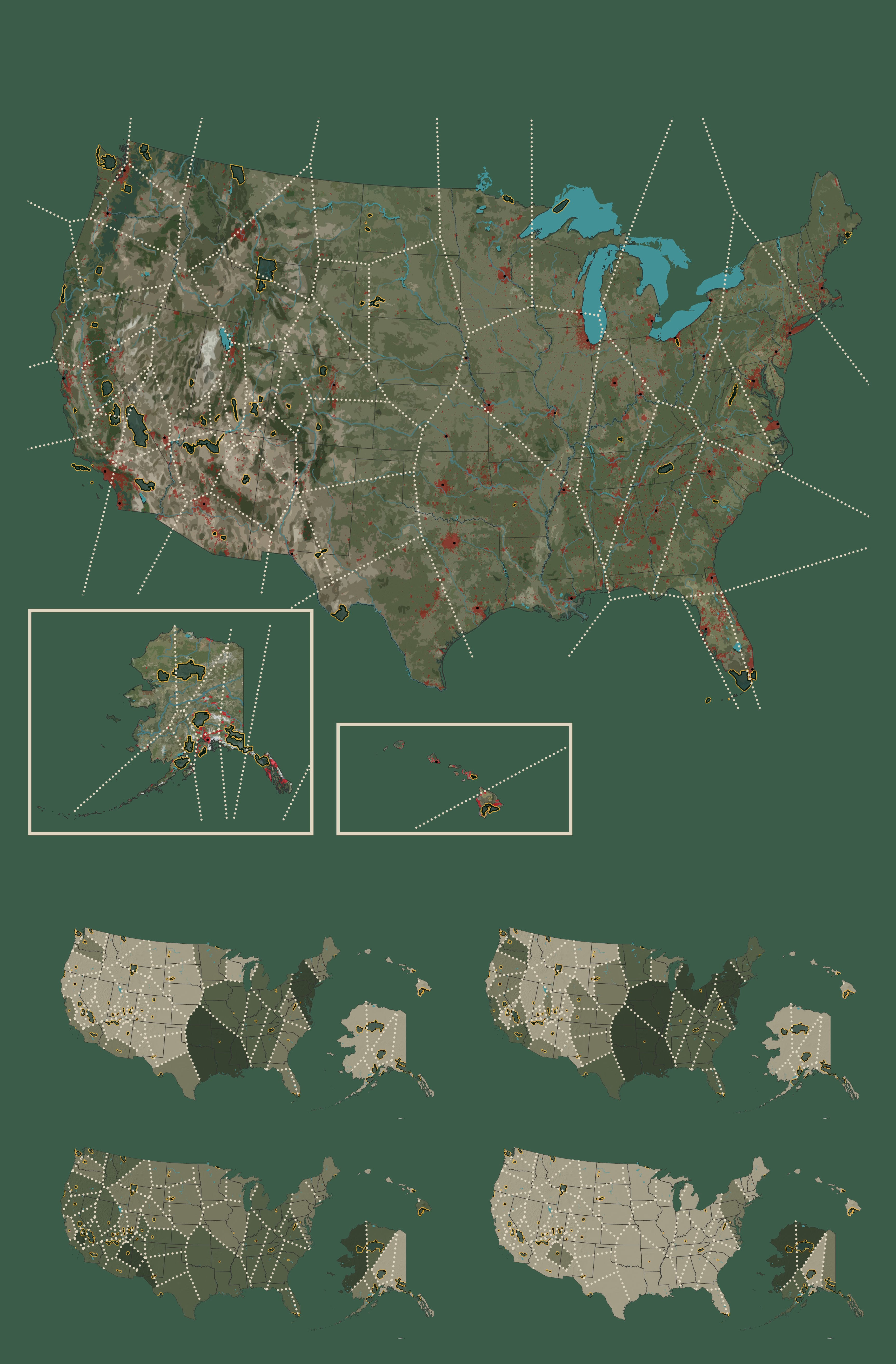 Map Layout with Vintage Typography and Style