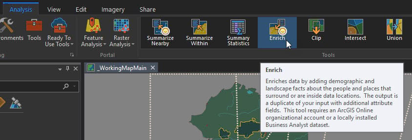 Enrich Tool in ArcGIS Pro