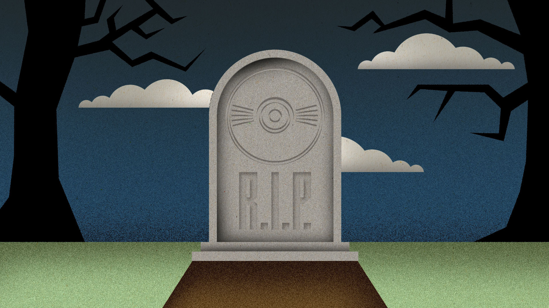 Illustration of a DVD tombstone