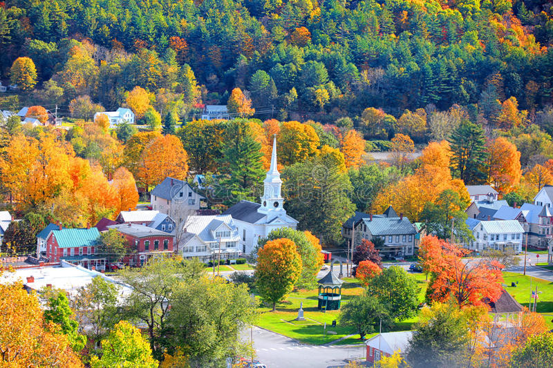 Church and town square in South Royalton, Vermont, visually similar to Stars Hollow and featured in Gilmore Girls opening credits.