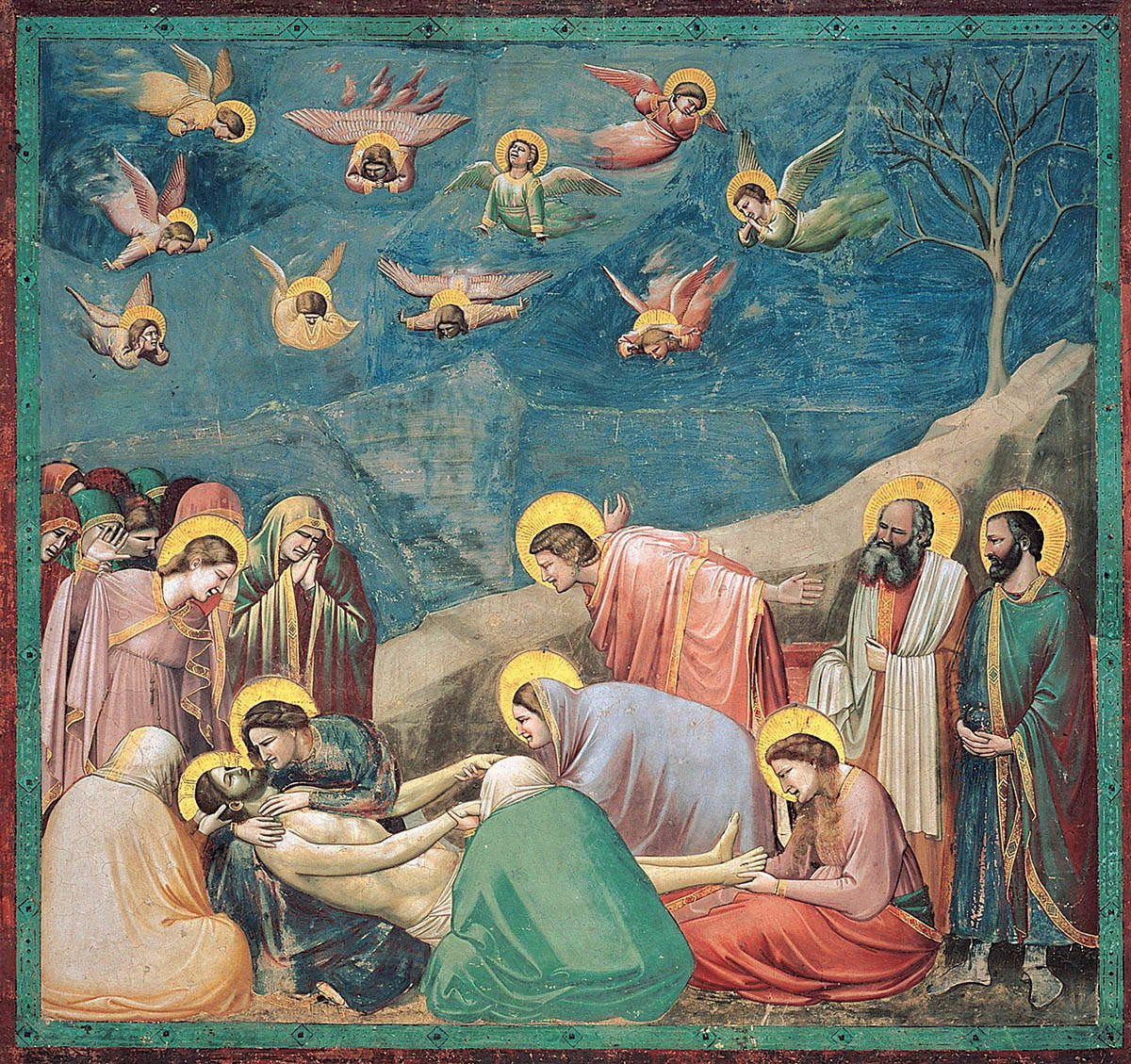 Giotto's Scrovegni Chapel fresco, showcasing early Renaissance artistic innovation in Florence
