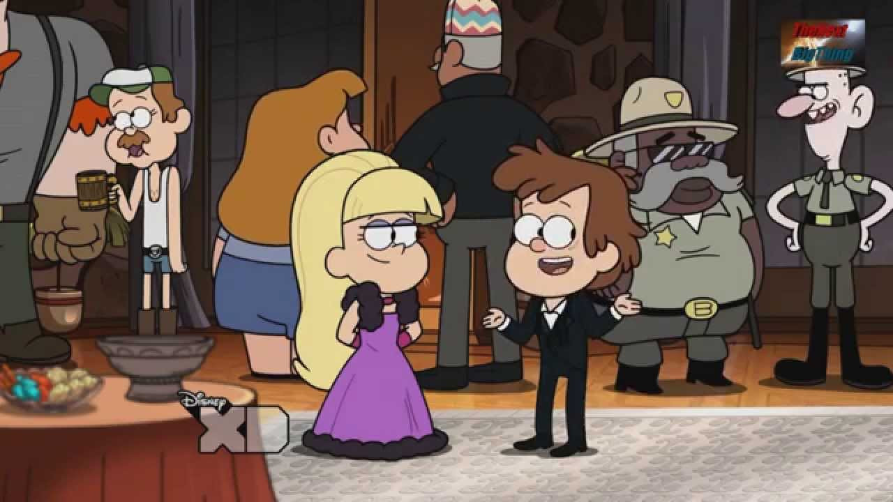 Pacifica Northwest at a party, a character who evolves throughout Gravity Falls, highlighting character development.