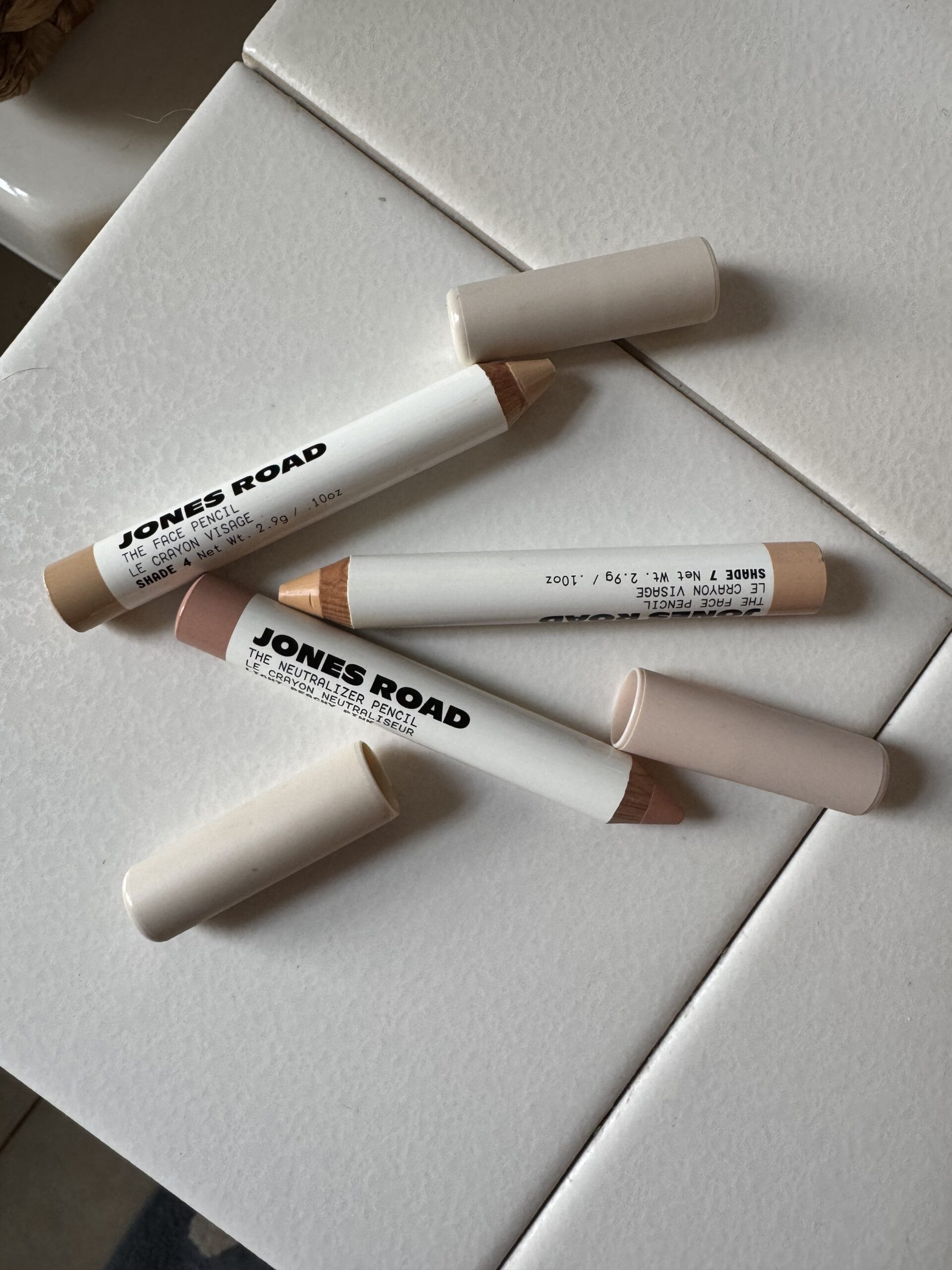 Jones Road and Ilia concealer pencils