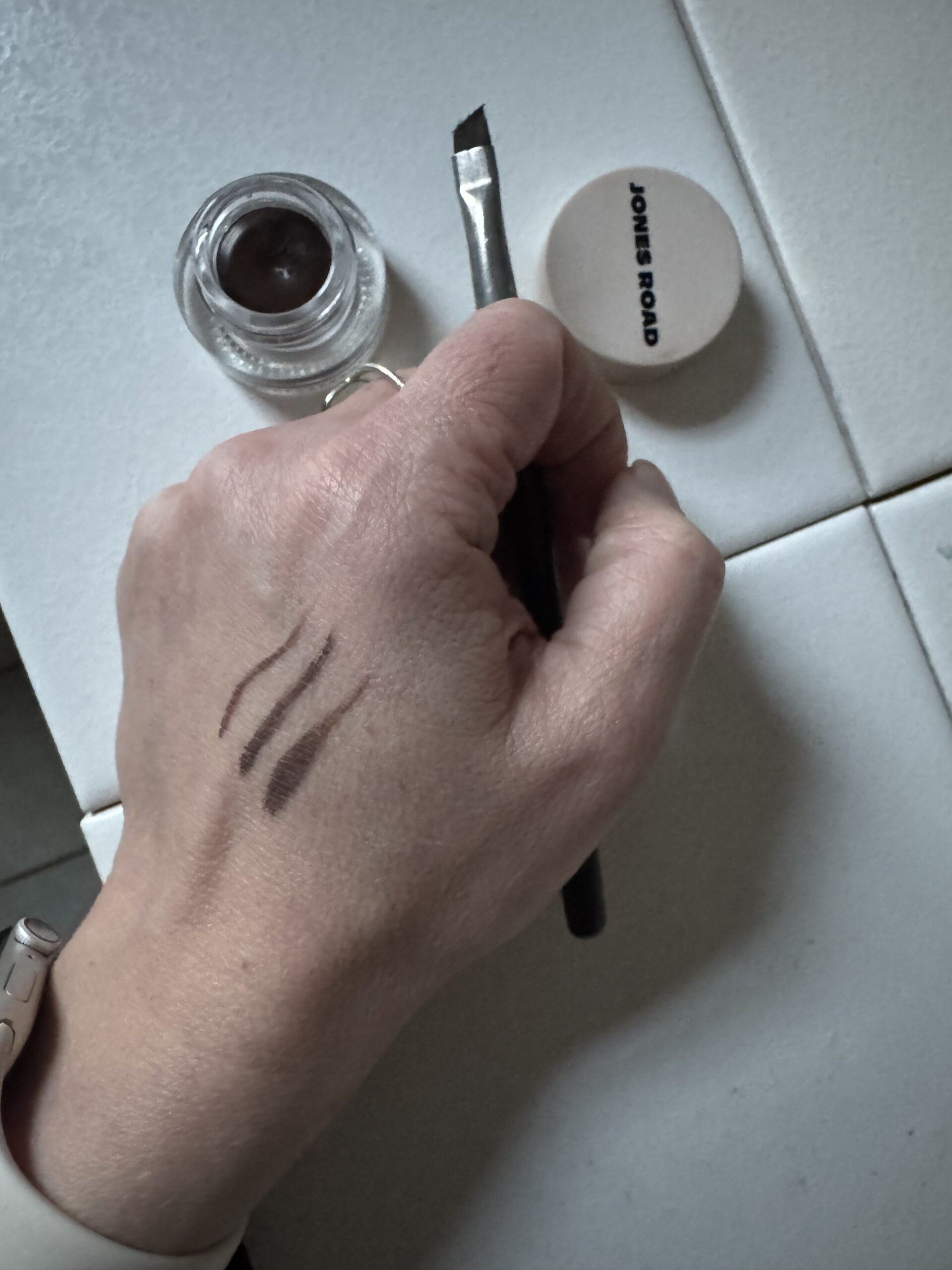 Gel Liner swatches on hand