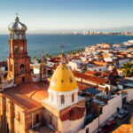 Panoramic view of Puerto Vallarta skyline showcasing the cityscape and Banderas Bay in Mexico