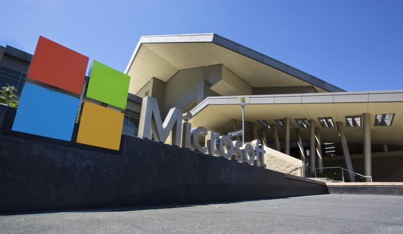 Aerial View of Microsoft Redmond Headquarters Campus