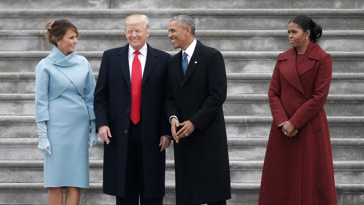 Presidential camaraderie between Trump and Obama