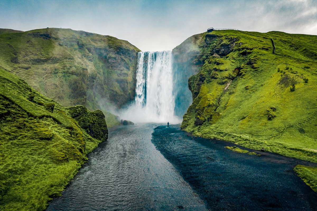Skogafoss Waterfall by Skoga River Iceland