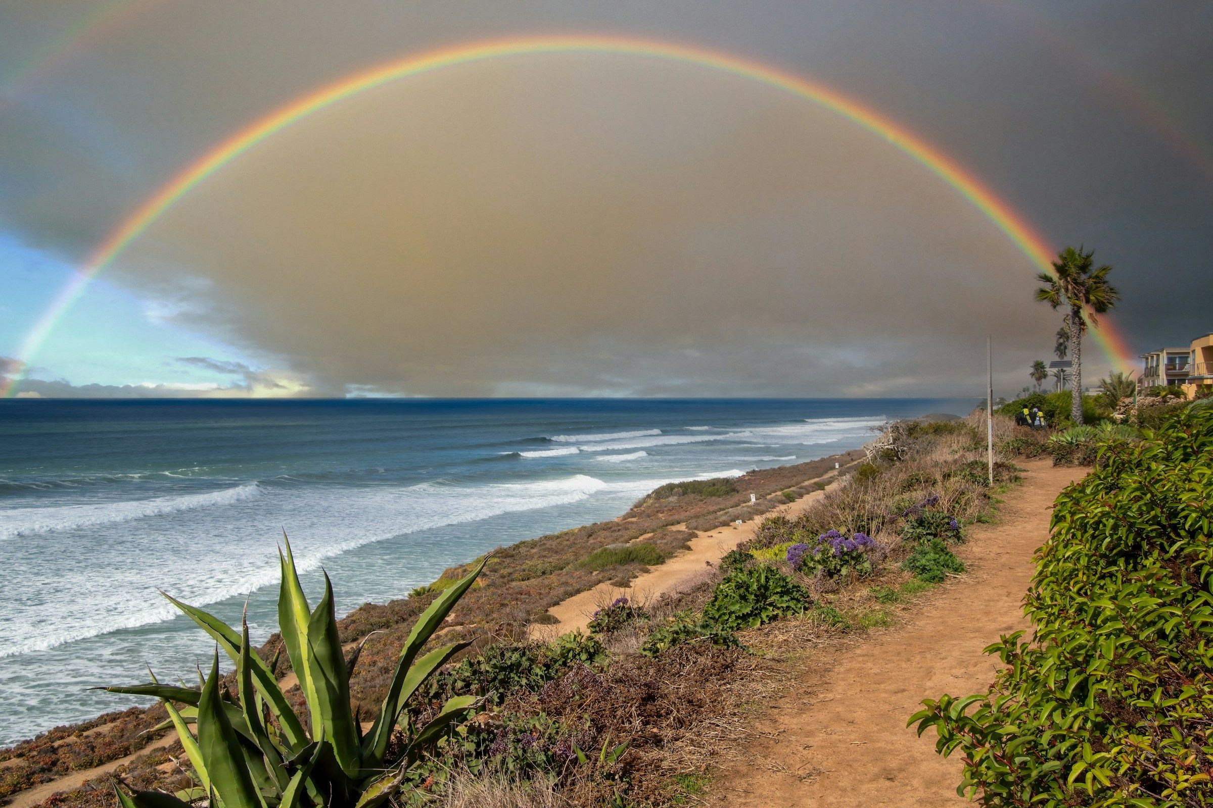  Rainbow over Del Mar Beach California