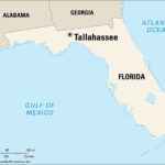 Aerial view of Tallahassee, Florida, showcasing the state capital nestled in the northern panhandle region.