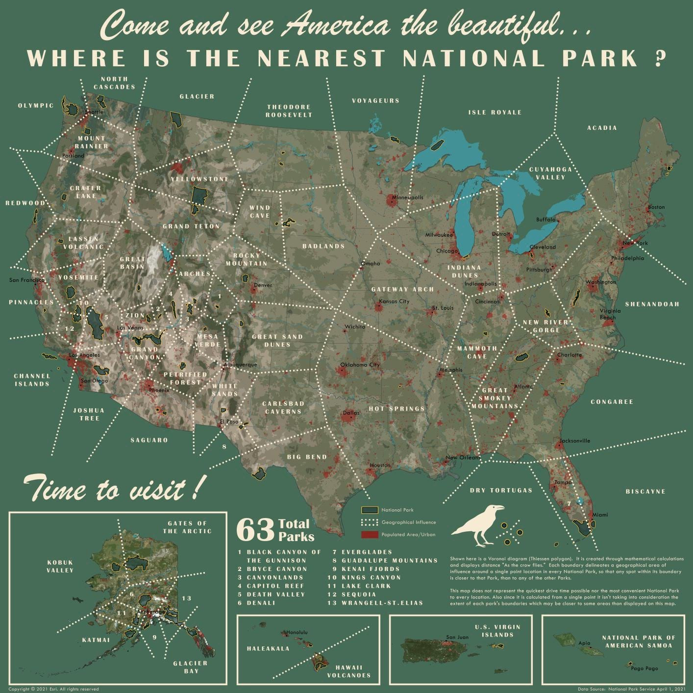 Updated National Park Map (2021)