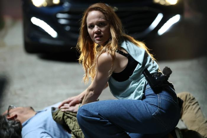 Erika Christensen as Angie Polaski and Ramon Rodriguez as Will Trent in scenes from the Will Trent TV series - Discover streaming options for Will Trent.