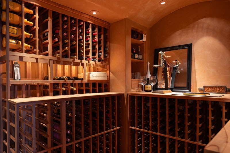 Temperature-controlled wine cellar in Clint Eastwood's former Carmel estate