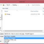 Saving A Complete Webpage