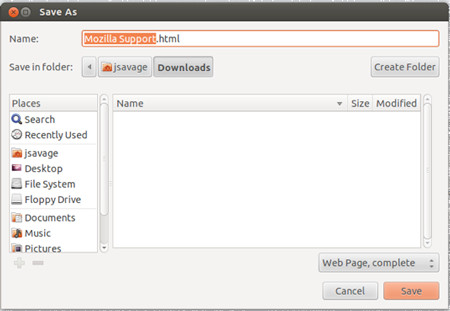 Save as linux