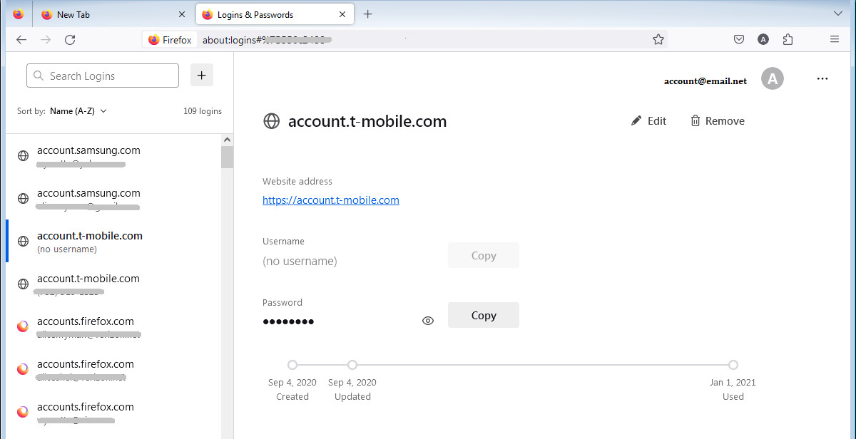 Firefox Logins and Passwords Access