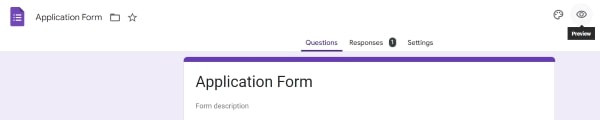 Switch to Preview Mode to Save a Google Form as a PDF