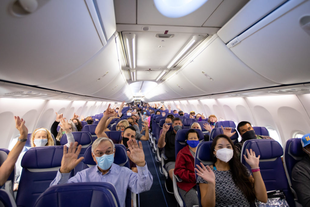 Passengers boarding a Southwest Airlines flight