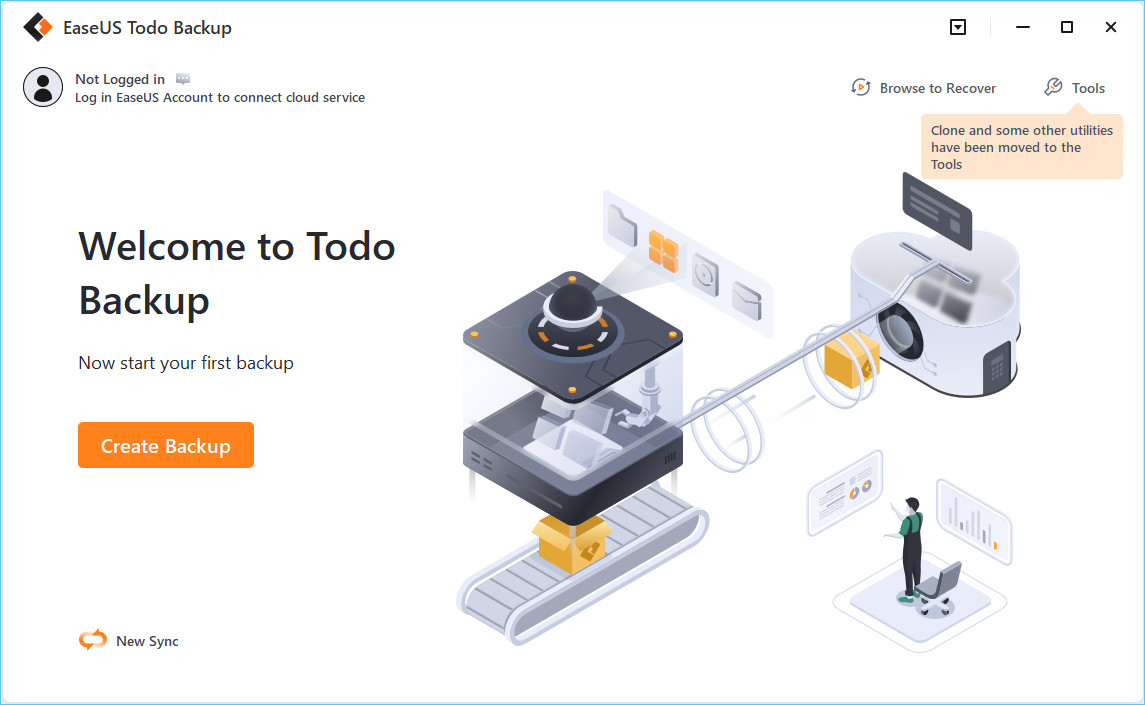 Create a backup using EaseUS Todo Backup for Ghost of Tsushima save files