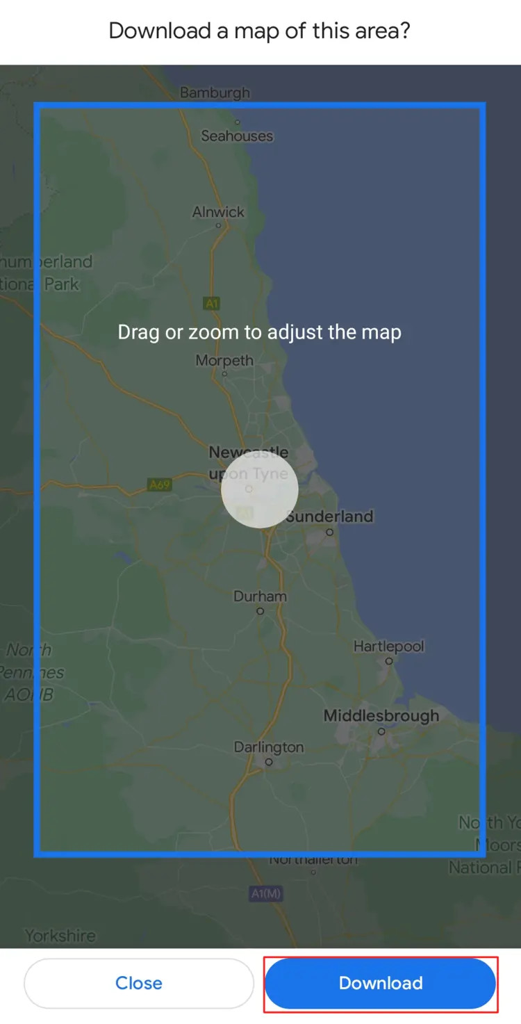 Google Maps download map