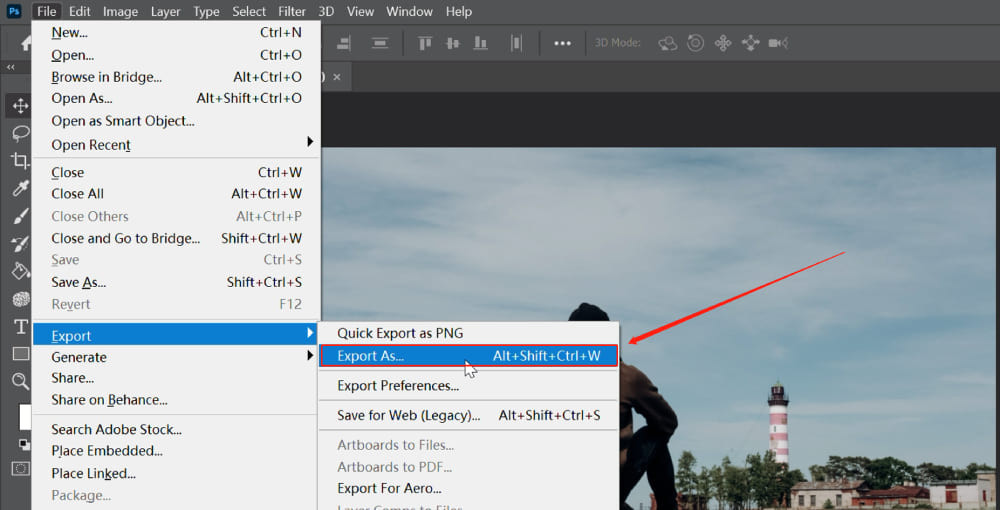 Export As Photoshop