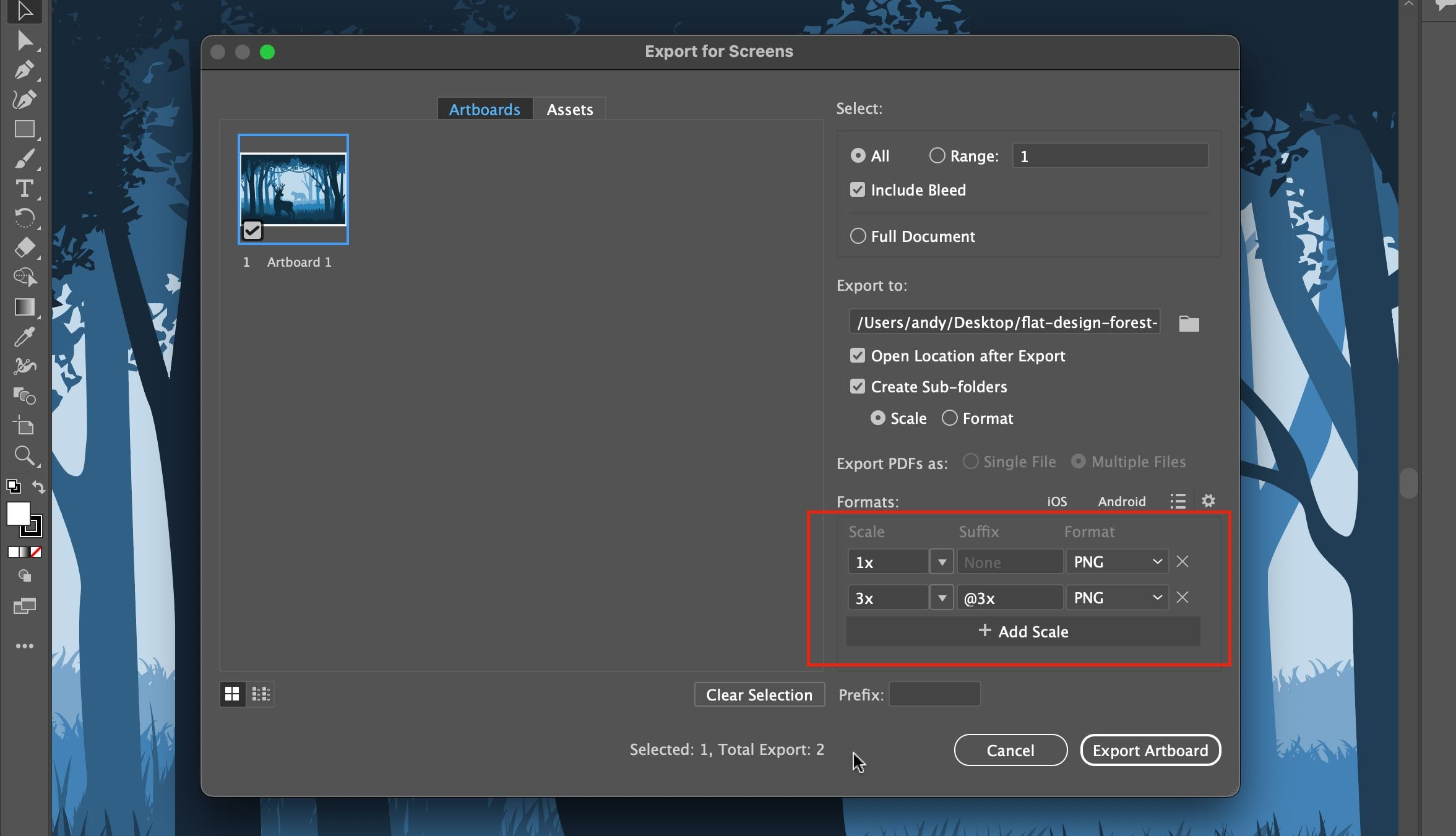Export Multiple PNG Sizes