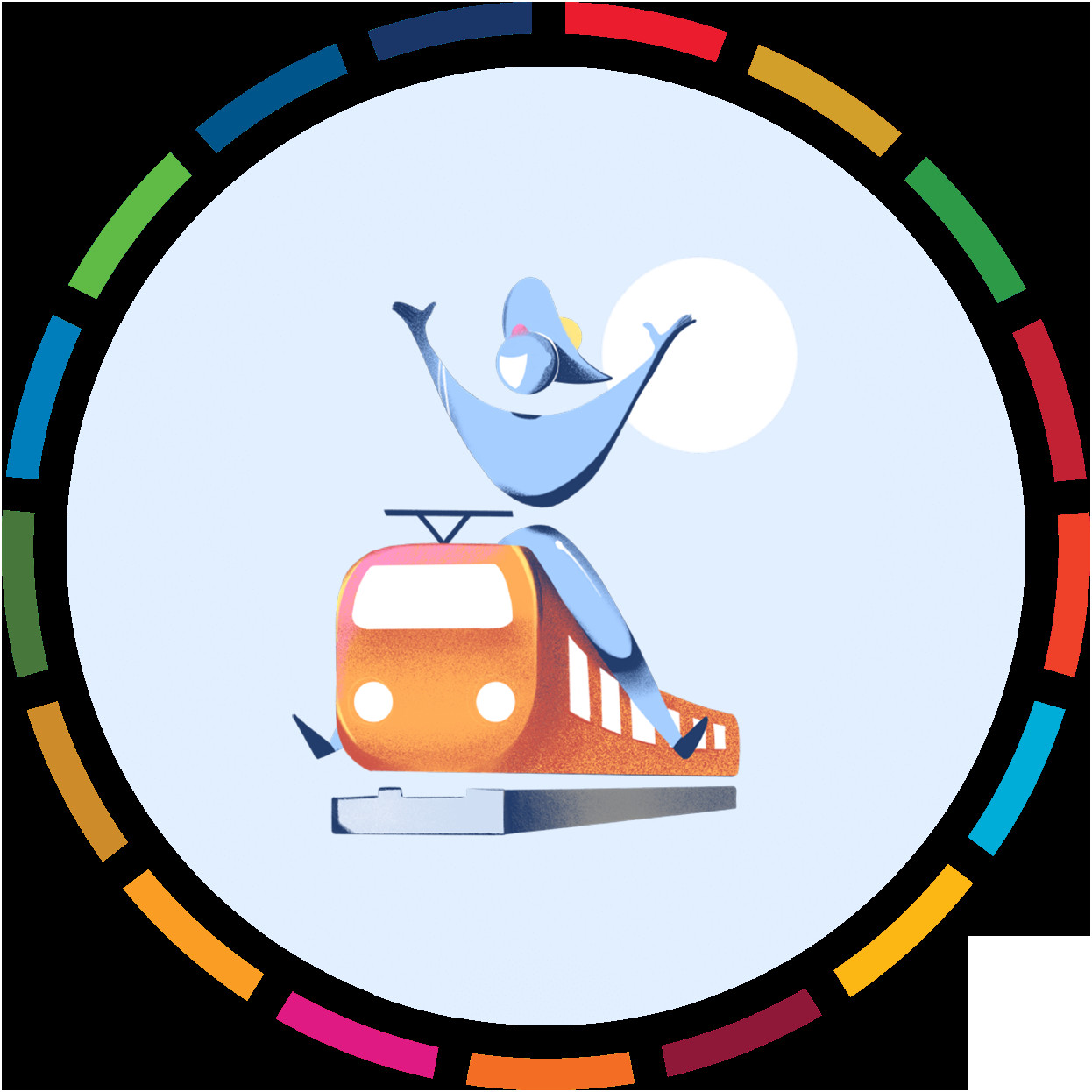 A person enjoying a train ride as a sustainable travel option