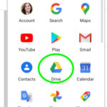 Google Drive icon on a smartphone
