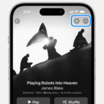 iPhone showing how to add songs to library in Apple Music