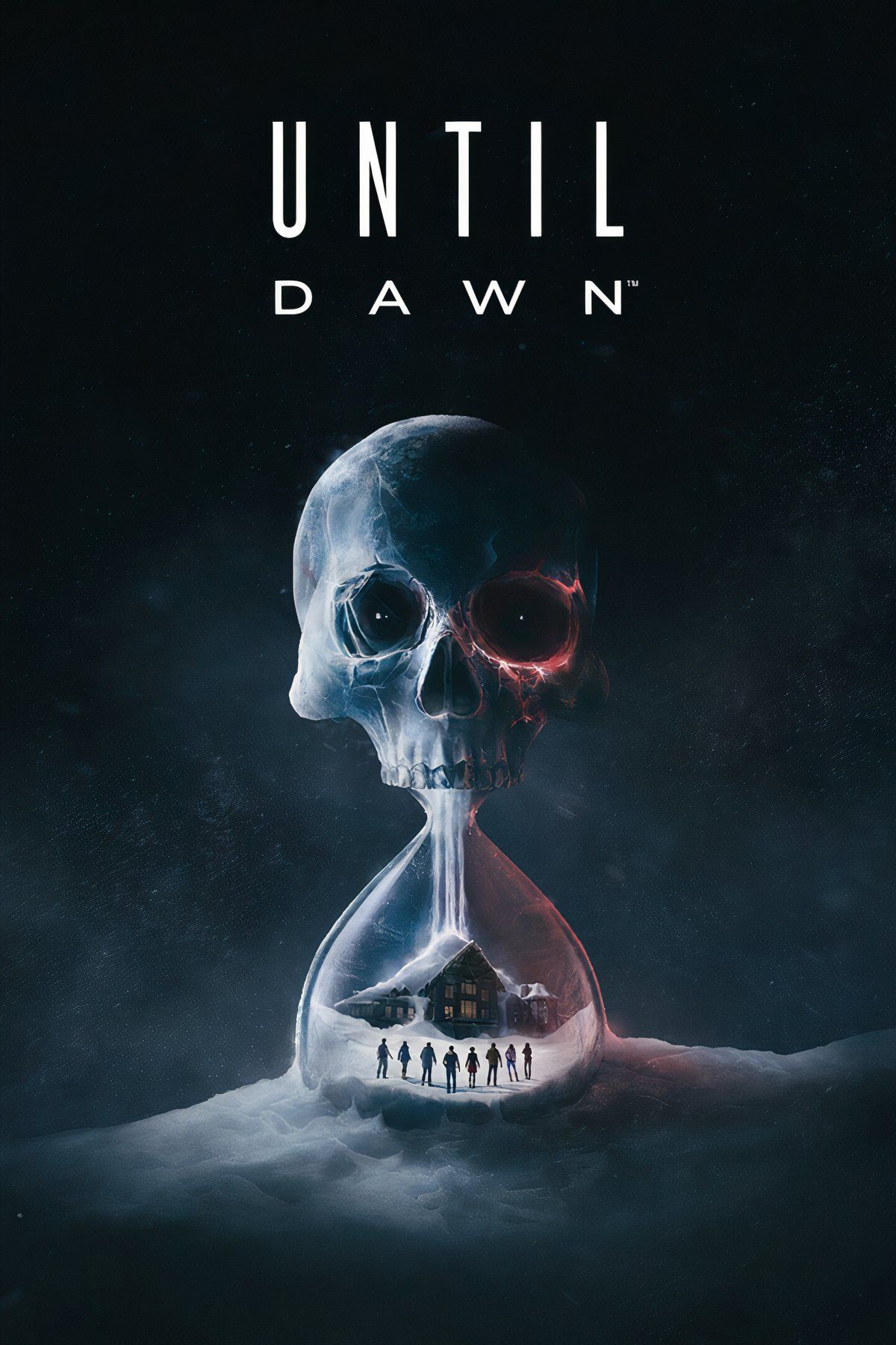 Until Dawn (2024) Tag Page Cover Art showing the game's title and characters