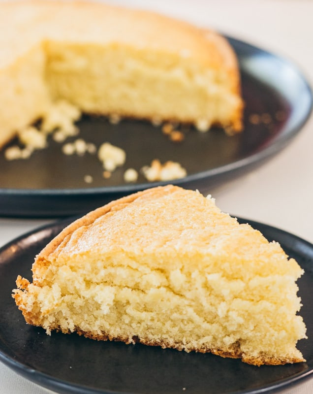 scratch cake batter baked right away